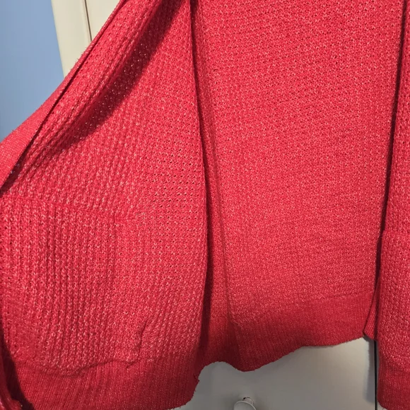 Torrid Women's Vibrant Pink Hooded Cardigan- Size 3X - Picture 4 of 7